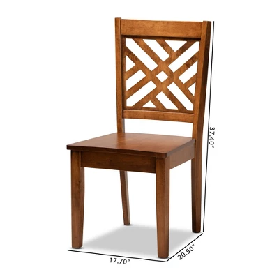 Caron Wood Dining Chair Set - Baxton Studio 8 Caron Wood Dining Chair Set - Baxton Studio - Image 6