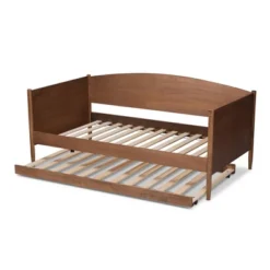 Twin Veles Wood Daybed With Trundle Ash Walnut - Baxton Studio -Baxton Studio GUEST 5343f53e ab0b 42d4 9bb6 f02015a39e4d