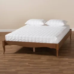 Marieke Wood Bed Frame Ash Walnut - Baxton Studio -Baxton Studio GUEST 55240ebe acd3 4adc a46c fd5c6b279c2e