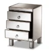 Ewan Mirrored 3 Drawer Nightstand Silver - Baxton Studio -Baxton Studio GUEST 5540e8ea b787 426f 91ec eb2d5cc96bbb