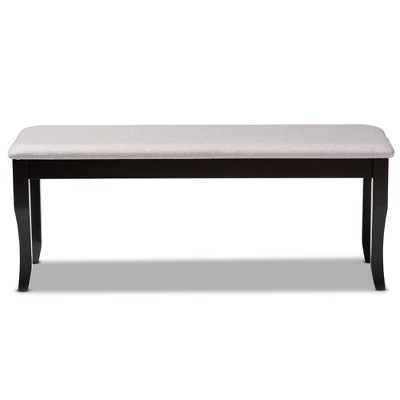 Cornelie Fabric Upholstered Wood Dining Bench - Baxton Studio 3 Cornelie Fabric Upholstered Wood Dining Bench - Baxton Studio