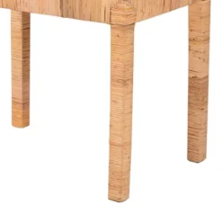 Abelia Natural Rattan And Mahogany Wood Short Accent Bench Natural Brown - Baxton Studio -Baxton Studio GUEST 5670074a 679d 472c b38d d643b47b0ff9