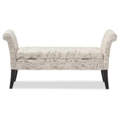 Avignon Script - Patterned French Laundry Fabric Storage Ottoman Bench - Baxton Studio 10 Avignon Script - Patterned French Laundry Fabric Storage Ottoman Bench - Baxton Studio -Baxton Studio GUEST 56893ef9 1047 4c3b 9bfe 32af2169e7f1
