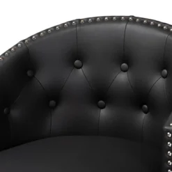 2pc Theron Faux Leather And Wood Swivel Counter Stool Set - Baxton Studio -Baxton Studio GUEST 569a4b88 1845 4b53 9064 3001cb102a25