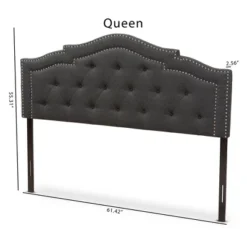 Queen Edith Modern And Contemporary Fabric Headboard Dark Gray - Baxton Studio -Baxton Studio GUEST 569b35a0 0ec5 4b0f bca9 f7498e6a4a8f