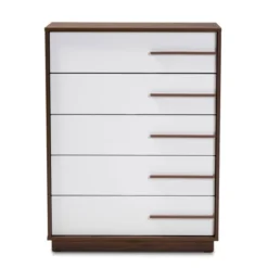 Mette Walnut Finished Wood Chest White - Baxton Studio -Baxton Studio GUEST 577d419d dd79 4b8e 9575 04c8299e9049