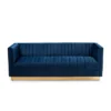 Aveline Velvet Upholstered Finished Sofa Navy Blue/Gold - Baxton Studio -Baxton Studio GUEST 579bbc61 63c7 4cd9 8e48 7987ed3f1506