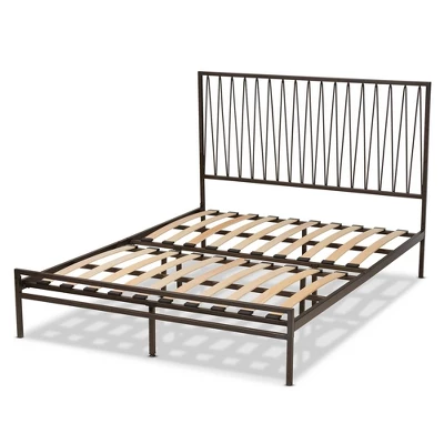 Jeanette Metal Platform Bed Black - Baxton Studio 4 Jeanette Metal Platform Bed Black - Baxton Studio - Image 2