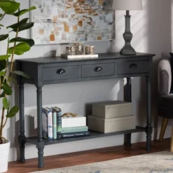 Garvey Wood 3 Drawer Entryway Console Table - Baxton Studio 17 Garvey Wood 3 Drawer Entryway Console Table - Baxton Studio -Baxton Studio GUEST 57d07689 c623 4974 a73e 0e9c6db78cf6