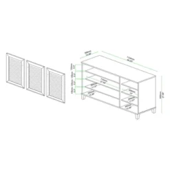 Coolidge Wood 3 Door Storage Cabinet Oak Brown - Baxton Studio -Baxton Studio GUEST 5885804c 1063 45f7 8fec bb5e6034313f