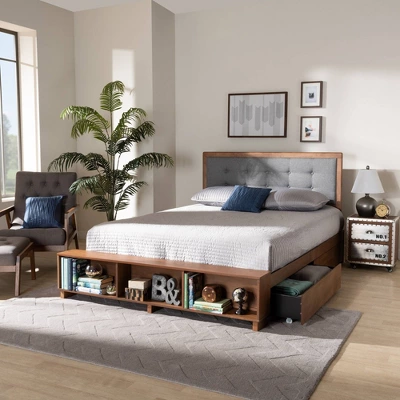 4 Drawer Cosma Transitional Wood Platform Storage Bed - Baxton Studio 10 4 Drawer Cosma Transitional Wood Platform Storage Bed - Baxton Studio - Image 8