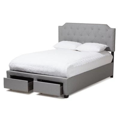 Aubrianne Modern And Contemporary Fabric Upholstered Storage Bed Gray - Baxton Studio 7 Aubrianne Modern And Contemporary Fabric Upholstered Storage Bed Gray - Baxton Studio - Image 5
