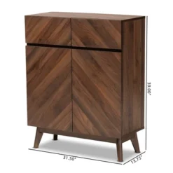 Hartman Wood Shoe Cabinet Walnut Brown - Baxton Studio 18 Hartman Wood Shoe Cabinet Walnut Brown - Baxton Studio -Baxton Studio GUEST 596d356a 5edf 4a26 b91b 8999bf53b9bd