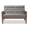 Sorrento Mid-Century Retro Modern Fabric Upholstered Wooden 2 Seater Loveseat Gray - Baxton Studio -Baxton Studio GUEST 5aec023b 3926 4808 a6ea 2dd8b1bad271