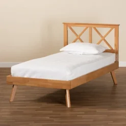 Galvin Wood Platform Bed Brown - Baxton Studio -Baxton Studio GUEST 5b406c56 0cae 4c74 8268 1e41ca4d7073