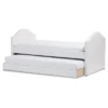 Twin Alessia Faux Leather Upholstered Daybed With Guest Trundle Bed White - Baxton Studio -Baxton Studio GUEST 5b570d70 6820 4f22 9d1a 90ef20283ffb