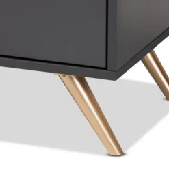 Kelson Wood 6 Drawer Dresser Dark Gray/Gold - Baxton Studio -Baxton Studio GUEST 5bbace65 da87 4854 add4 13bdcc825b27