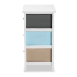 Kalila Wood 3 Drawer Nightstand White - Baxton Studio -Baxton Studio GUEST 5bd3f111 6794 49d8 8aa3 3d8b16591589