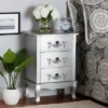 Callen Brushed Wood 3 Drawer Nightstand Silver - Baxton Studio 1 Callen Brushed Wood 3 Drawer Nightstand Silver - Baxton Studio -Baxton Studio GUEST 5c44361b fb57 4707 9e3c 0ffcf28fcc6e
