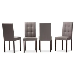 Baxton Studio Set Of 4 Andrew Modern And Contemporary Fabric Upholstered Grid-tufting Dining Chair 6 Baxton Studio Set Of 4 Andrew Modern And Contemporary Fabric Upholstered Grid-tufting Dining Chair -Baxton Studio GUEST 5c7d6327 90b4 443e b0fe dfd811a333d8