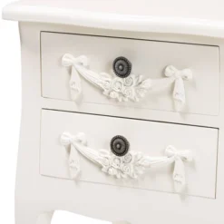 Eliya Wood 2 Drawer Nightstand White - Baxton Studio -Baxton Studio GUEST 5cf4eeed 9dda 4e21 8f00 3304c69ddaab