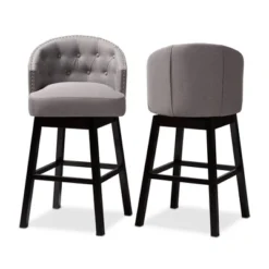 Set Of 2 Theron Swivel Barstools - Baxton Studio 14 Set Of 2 Theron Swivel Barstools - Baxton Studio -Baxton Studio GUEST 5d0289ef 5c5f 48eb 893c b1c9ff7d2380