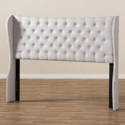 Cadence Modern And Contemporary Fabric Button Tufted Winged Headboard Gray - Baxton Studio -Baxton Studio GUEST 5e32d207 1797 45d6 9275 35e702bfe6c5