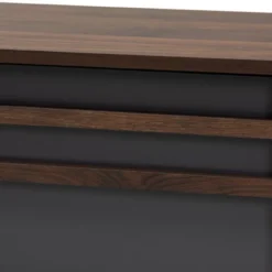 Naoki Wood TV Stand For TVs Up To 75" Gray/Walnut - Baxton Studio -Baxton Studio GUEST 5f50146c 81e3 4ea7 bdca 84eca525f175