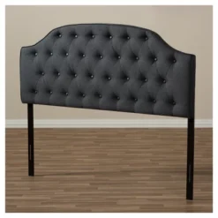 Queen Windsor Modern And Contemporary Fabric Upholstered Scalloped Buttoned Headboard Dark Gray - Baxton Studio 8 Queen Windsor Modern And Contemporary Fabric Upholstered Scalloped Buttoned Headboard Dark Gray - Baxton Studio -Baxton Studio GUEST 5f8eb9d2 8179 4cf7 a29b d17bc310a4b5