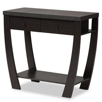 Capote Wood 2 Drawer Console Table - Baxton Studio 11 Capote Wood 2 Drawer Console Table - Baxton Studio - Image 9