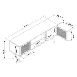 Yuna Natural Wood And Metal 2 Door TV Stand For TVs Up To 40" Brown/Black - Baxton Studio -Baxton Studio GUEST 604abe6c 7e28 4f5e b2c1 86c1bc60813e