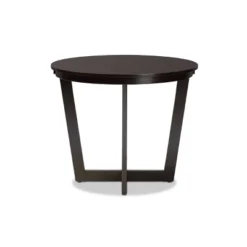 35" Alayna Wide Round Wood Dining Table - Baxton Studio -Baxton Studio GUEST 61538faa bc14 4758 9a16 40e7a592f563