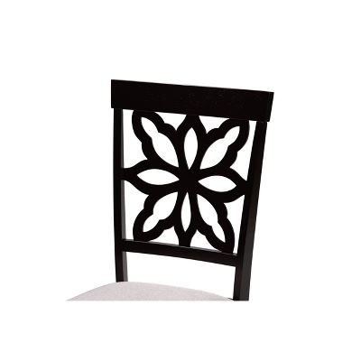 7pc Dallas Fabric Upholstered And Wood Dining Set - Baxton Studio 6 7pc Dallas Fabric Upholstered And Wood Dining Set - Baxton Studio - Image 4