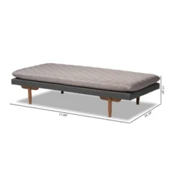 Twin Two Marit Tone Upholstered Wood Daybed Gray/Walnut - Baxton Studio 12 Twin Two Marit Tone Upholstered Wood Daybed Gray/Walnut - Baxton Studio -Baxton Studio GUEST 61b54bb1 f642 49e1 ae55 bc9f912003a4