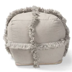 Alfro Handwoven Cotton Fringe Pouf Ottoman - Baxton Studio 13 Alfro Handwoven Cotton Fringe Pouf Ottoman - Baxton Studio -Baxton Studio GUEST 6299ce4f 89a4 4338 b023 fb7974a84c28