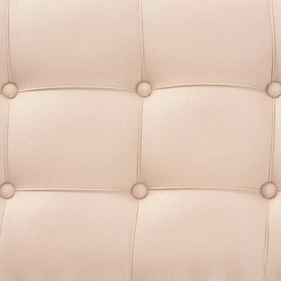 Hedia Fabric Upholstered And Wood Accent Bench - Baxton Studio 7 Hedia Fabric Upholstered And Wood Accent Bench - Baxton Studio - Image 5