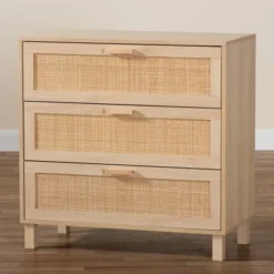 Sebille Wood With Natural Rattan 3 Drawer Storage Chest Light Brown - Baxton Studio 17 Sebille Wood With Natural Rattan 3 Drawer Storage Chest Light Brown - Baxton Studio -Baxton Studio GUEST 63f85165 6b37 403b 8696 1373d1efe9f3