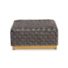 Noah Velvet Fabric Upholstered Square Cocktail Ottoman Gray/Gold - Baxton Studio -Baxton Studio GUEST 6583bd42 a467 4cf4 a2e2 9374b6813d17