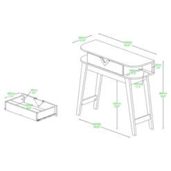 Wales Wood 1 Drawer Console Table Light Brown - Baxton Studio -Baxton Studio GUEST 65c48dc8 b8c1 4648 a2da 1cccb112b18c