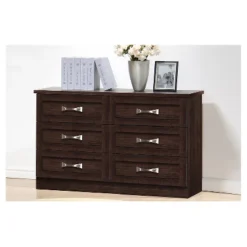 Colburn Modern And Contemporary 6 Drawer Wood Storage Dresser Dark Brown Finish - Baxton Studio -Baxton Studio GUEST 66ef3c62 5caf 42e5 a225 6c2b61c74bba