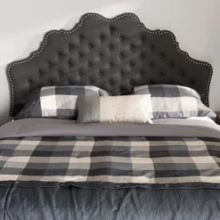 Hilda Modern And Contemporary Fabric Headboard Dark Gray - Baxton Studio -Baxton Studio GUEST 67ceffd6 5e1c 41f2 a05f a8e02c21dda1