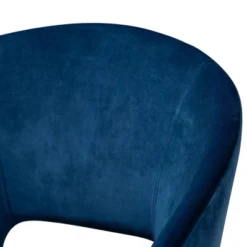 Vianne Velvet Upholstered Metal Dining Chair Navy Blue/Gold - Baxton Studio -Baxton Studio GUEST 68125341 9165 4002 91e9 c242328c1633