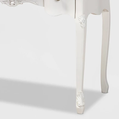 Sophie Small 3 Drawer Wood Console Table White/Brown - Baxton Studio 7 Sophie Small 3 Drawer Wood Console Table White/Brown - Baxton Studio - Image 5