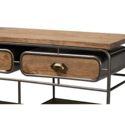 2 Drawer Grant Vintage Rustic Industrial Wood And Metal Kitchen Cart Brown/Black - Baxton Studio -Baxton Studio GUEST 693ba96f fbcc 4aab b1c5 fb1130bbf0fb