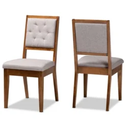 2pc Gideon Wood Dining Chair Set - Baxton Studio -Baxton Studio GUEST 6ab0728f 6231 4d70 bc88 59f20b9c0693
