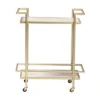 Louise Metal And Marble 2 Tier Wine Cart Gold/White Marble - Baxton Studio -Baxton Studio GUEST 6b5b2770 9cad 4efb 9949 a9dd29e71782