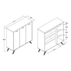 Kelson Wood 3 Door Cabinet Dark Gray/Gold - Baxton Studio 18 Kelson Wood 3 Door Cabinet Dark Gray/Gold - Baxton Studio -Baxton Studio GUEST 6bc0b92b e643 484d bc6d 8254075a6487