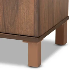 Talon Two-Tone Wood 2 Door Shoe Storage Cabinet Walnut Brown/Dark Gray - Baxton Studio -Baxton Studio GUEST 6bd33d3a 89e0 4125 a223 b6898f05e21b