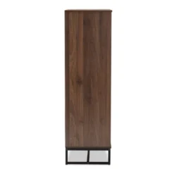 Neil Wood And Metal Storage Cabinet Brown/Black - Baxton Studio -Baxton Studio GUEST 6bee9a71 c9d4 4269 a7f8 04eb7c2a417c