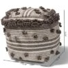 Eligah Handwoven Wool Moroccan Inspired Pouf Ottoman Ivory/Brown - Baxton Studio -Baxton Studio GUEST 6c8dc59f 6a0a 4261 9550 55845402ca01